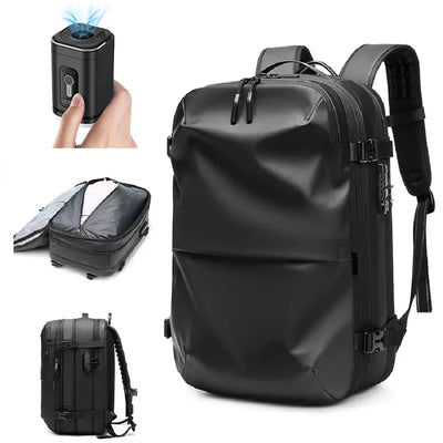 17" Vacuum Compression Backpack – Expandable, Waterproof & Secure