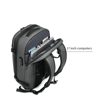 17" Vacuum Compression Backpack – Expandable, Waterproof & Secure