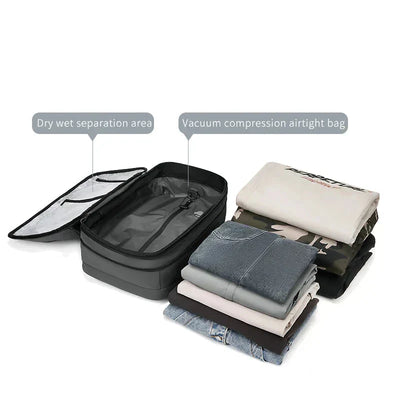 17" Vacuum Compression Backpack – Expandable, Waterproof & Secure