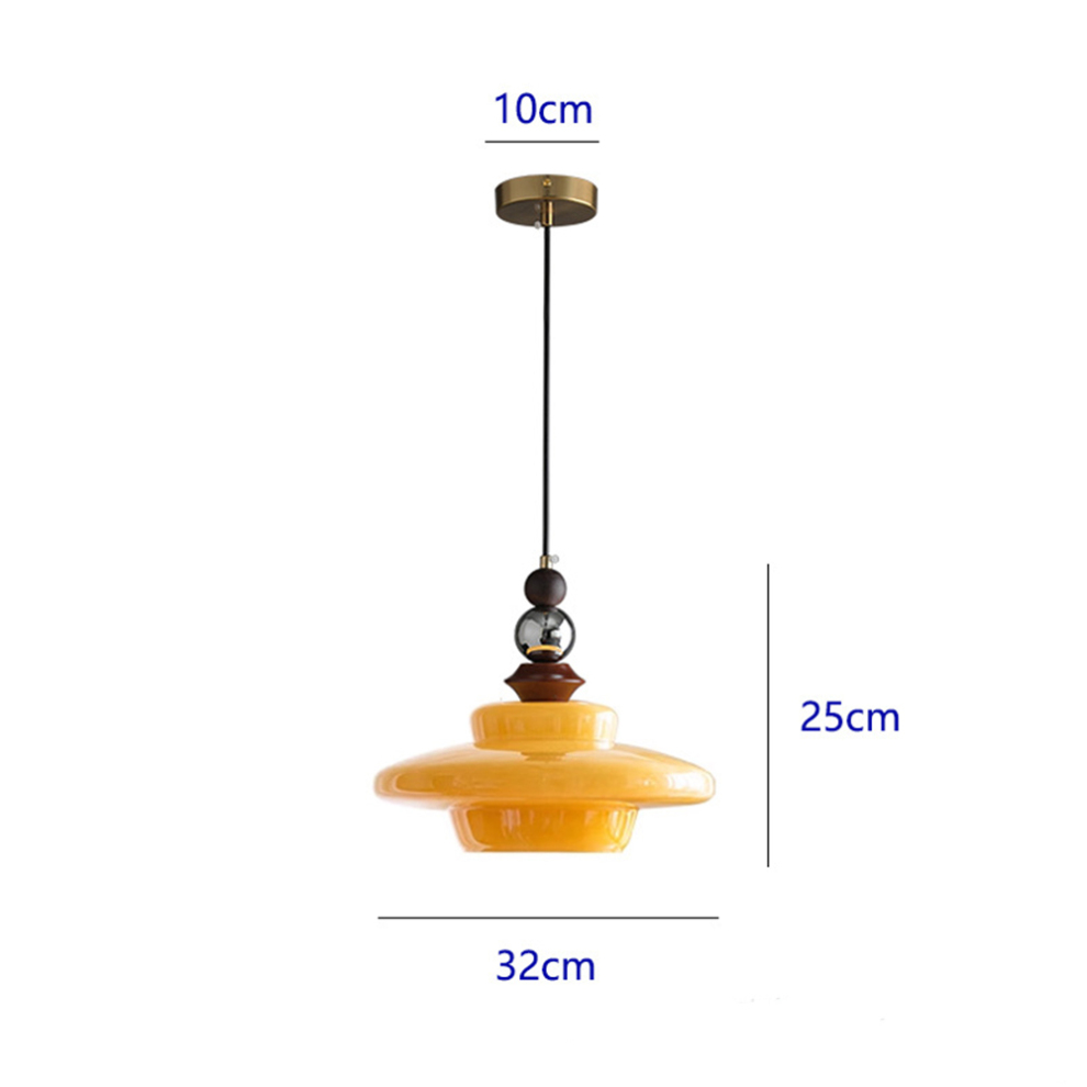 Medieval-Style Beige Glass Pendant Light – Elegant Dining Room Chandelier