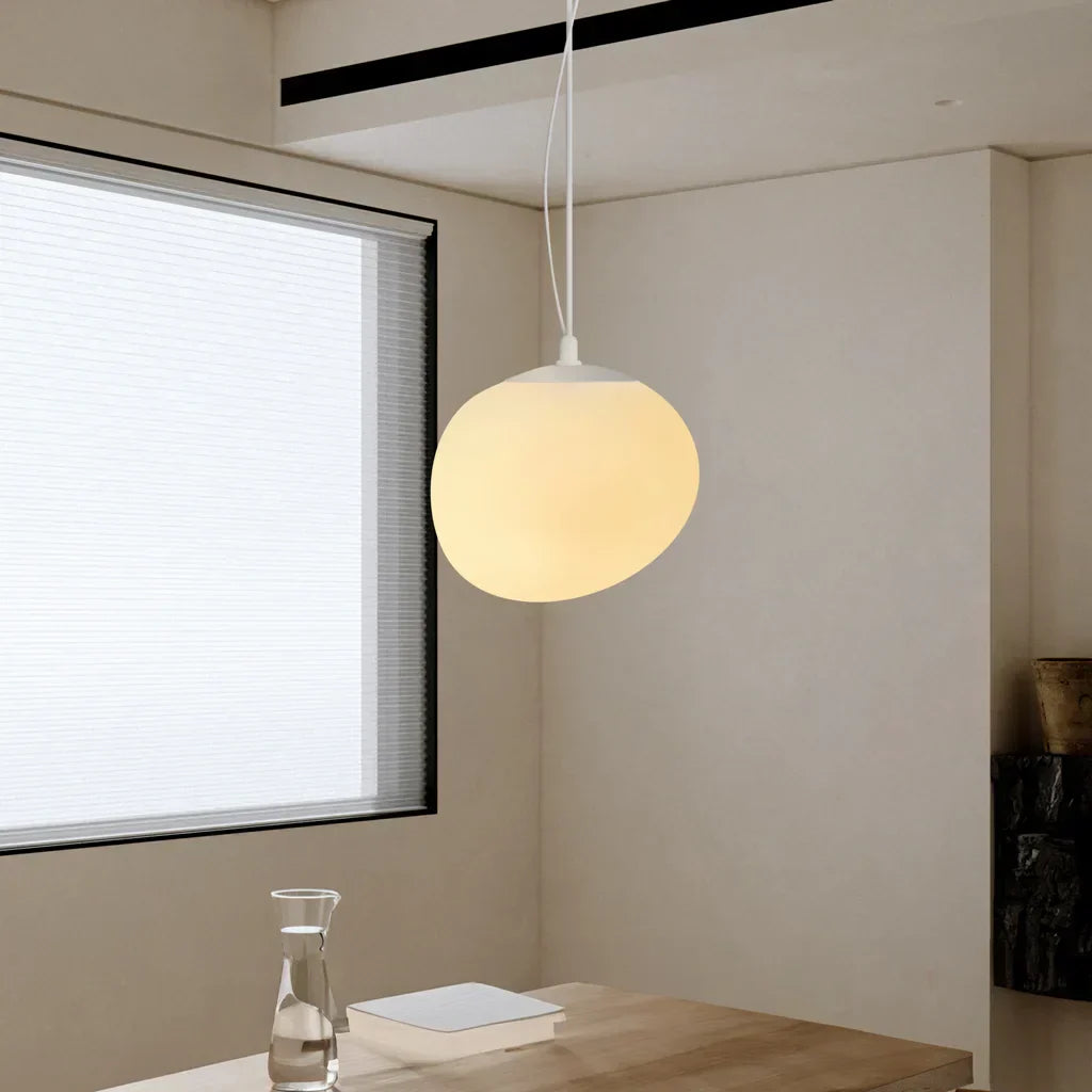 Arlen White Pebble Pendant Light – Elegant and Warm Modern Design