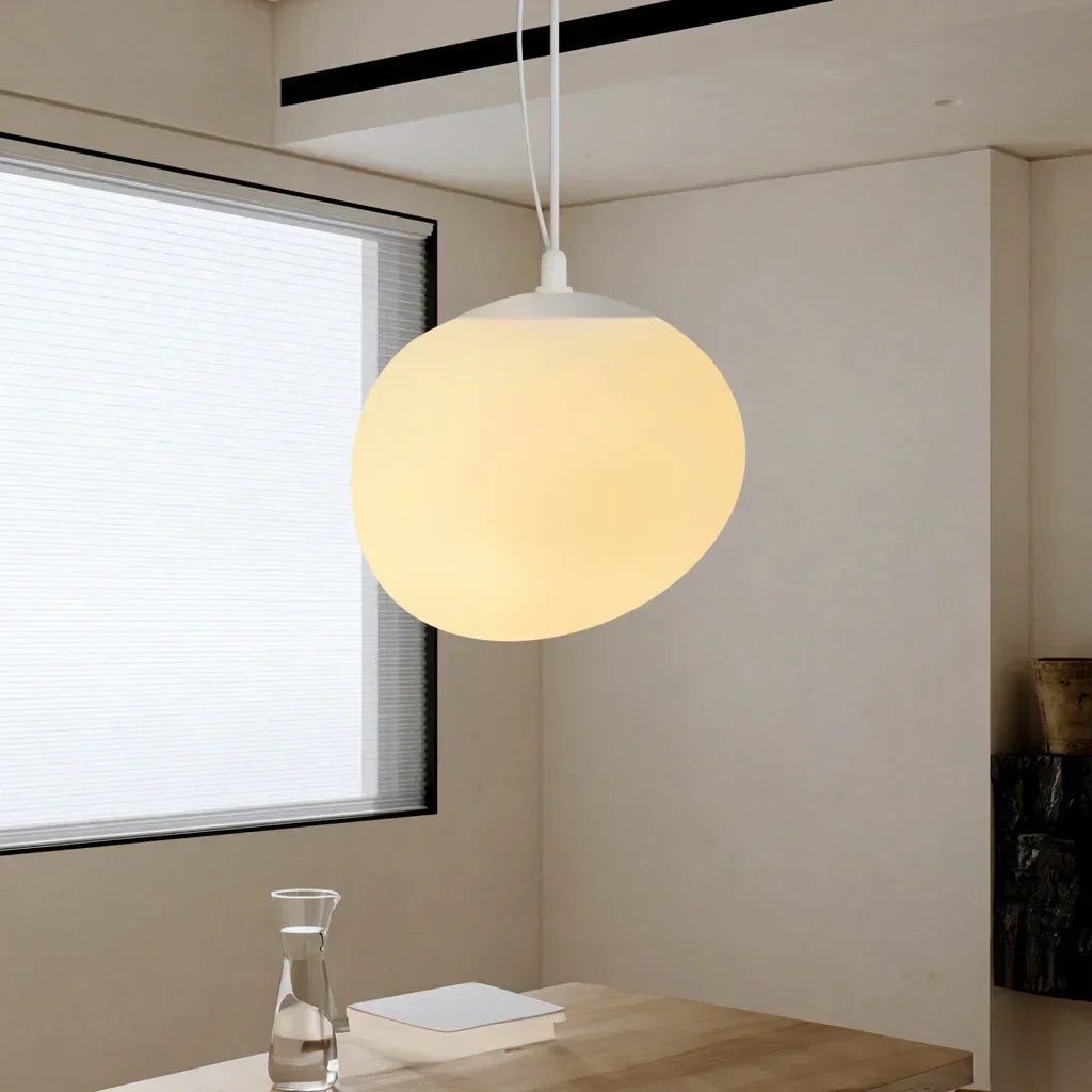 Arlen White Pebble Pendant Light – Elegant and Warm Modern Design