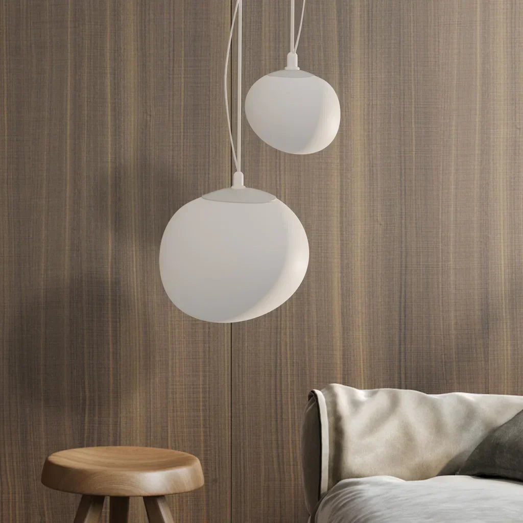 Arlen White Pebble Pendant Light – Elegant and Warm Modern Design