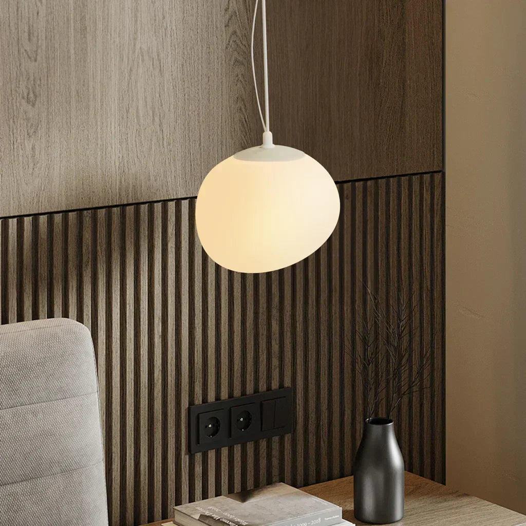 Arlen White Pebble Pendant Light – Elegant and Warm Modern Design