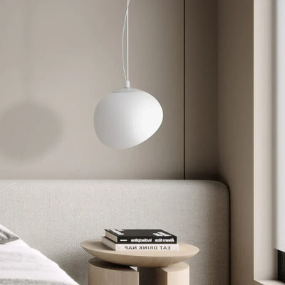 Arlen White Pebble Pendant Light – Elegant and Warm Modern Design