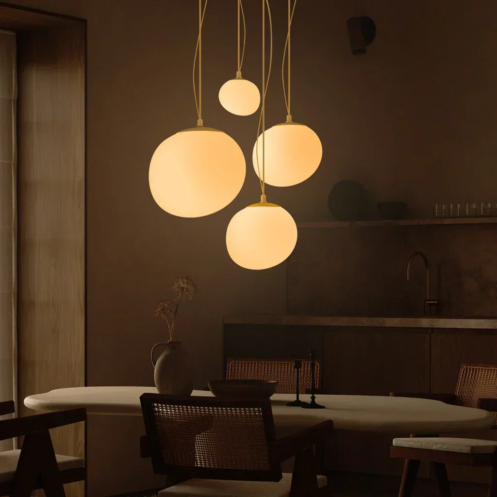 Arlen White Pebble Pendant Light – Elegant and Warm Modern Design
