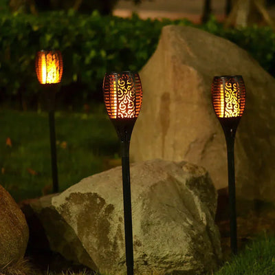 Solar Flame Torch Light – Flickering LED Outdoor Garden Lamp