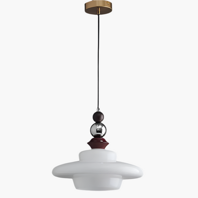 Medieval-Style Beige Glass Pendant Light – Elegant Dining Room Chandelier
