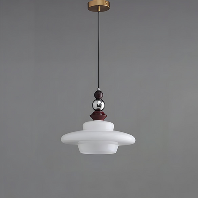 Medieval-Style Beige Glass Pendant Light – Elegant Dining Room Chandelier