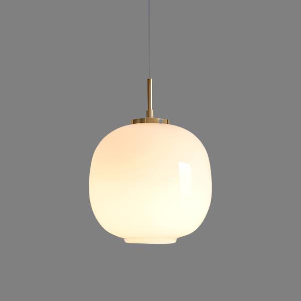 Nordic Opal Glass Pendant Light – Elegant Lantern Design for Soft Ambience