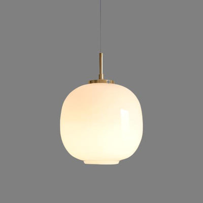 Nordic Opal Glass Pendant Light – Elegant Lantern Design for Soft Ambience