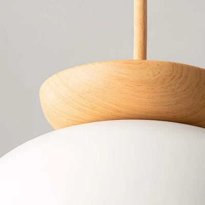 Nordic Half-Wood Pendant Light – Minimalist Scandinavian Elegance