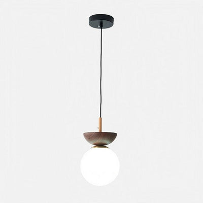 Nordic Half-Wood Pendant Light – Minimalist Scandinavian Elegance