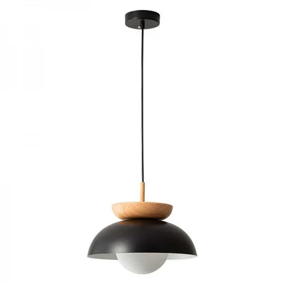 Nordic Half-Wood Pendant Light – Minimalist Scandinavian Elegance