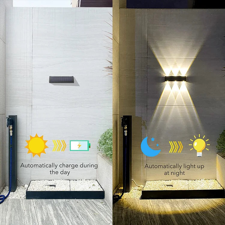 Solar Outdoor Up Down Lights – Energy-Efficient Wall Lighting for Gardens & Patios