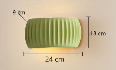 Scandinavian Ribbed Resin Wall Light – Stylish Accent Lighting for Bedrooms & Living Rooms